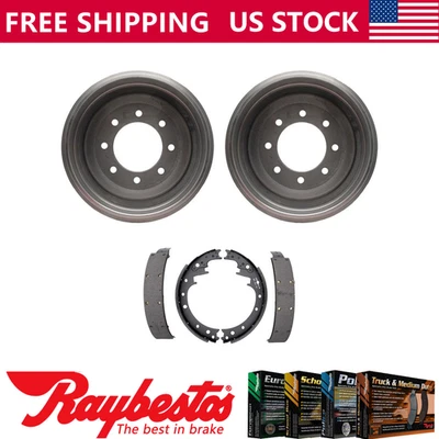 Front Kit Brake Drums & Brake Shoes For 1964-1967 Dodge W100 Series - Raybestos - Image 1 of 4