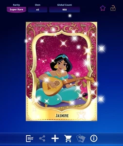 Topps Disney Collect 25 - PRINCESS SEASON Sparkly Chrome Pink - JASMINE - Bild 1 von 3