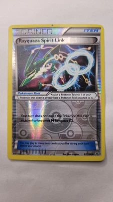POKEMON RAYQUAZA SPIRIT LINK 87/108 REVERSE HOLO TRAINER ROARING SKIES LP - Image 1 of 2