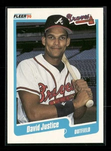 Fleer David Justice #586 (RC) 1990 Atlanta Braves - Imagen 1 de 2