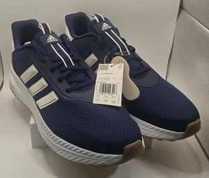 Herren Größe 12,5 Adidas Cloudfoam X PLR Path Marineblau Weiß Laufschuhe ID0469 - Bild 1 von 11