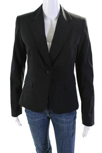 Elie Tahari Damen gefütterter Blazer mit einem Knopf und gekerbtem Kragen schwarz Größe 6 - Bild 1 von 7