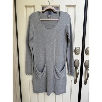 J Jill Gray Knit Wool Blend Sweater Dress Long Sleeve Pockets Casual Size XS - Image 1 of 4