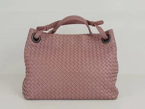 Bottega Veneta Pink Nappa Leather Medium Bella Intrecciato Tote Bag - Picture 1 of 9