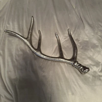 Большой 17 «L металлический серебряный литой олень олень рога домашнего декора твердый современный  - Изображение 1 из 3