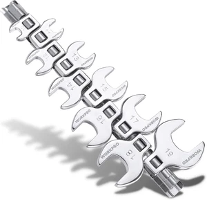 3/8" Antrieb Hahnenfußschlüssel-Set, 10-teilig metrisch Hahnenfußschlüssel mit Clip-On Org - Bild 1 von 7