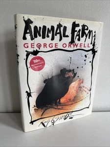 Animal Farm by George Orwell 50th Anniversary Illustrated Hardcover Dust Jacket - Picture 1 of 18