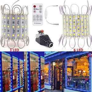 5050 3 6 LEDs Module Store Front Sign Light + Remote + Power + Heat Shrink Blue - Picture 1 of 13