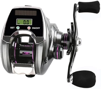 Digital Display Baitcasting Reel, Line Counter, w/t Solar, 6+1BB, 8.0:1 Ratio RT - Image 1 of 4