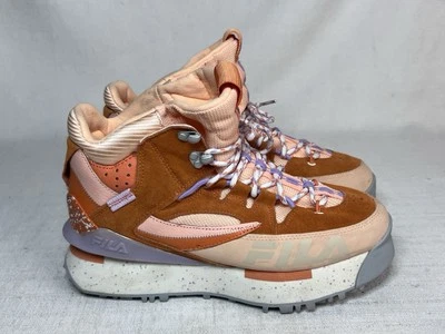 Womens Size 10 Fila Renno Multi Trekking Orange Suede Lifestyle Sneakers - Image 1 of 4