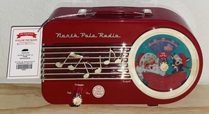 Mr Christmas Nordpol Radio getestet funktioniert rot 3 Sender mit 9 Liedern Akku - Bild 1 von 3