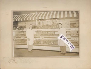 C 1920s photograph CRAUFORD'S CRANFORD'S CRAWFORD'S MARKET hams BUTCHER meat - Picture 1 of 1