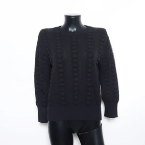 CHANEL Size 38 Cotton Sweatshirt knit black WS10611 - Picture 1 of 11