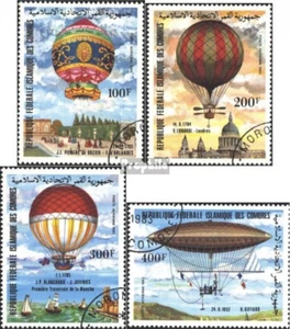 Comoras 681-684 (edición completa) usado 1983 200 años aviación - Imagen 1 de 1