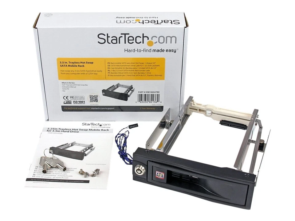Startech 3.5in. Trayless Hot Swap SATA Mobile Rack #HSB100SATBK - Image 1 of 1