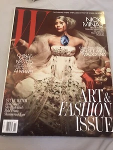 W Nicki Minaj Magazine Very Rare November 2011 Issue Art And Fashion - Picture 1 of 7
