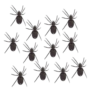 Halloween Decorations 12x Plastic Spider Or Stick On Bats Decor Prop Fancy Dress - Picture 1 of 5