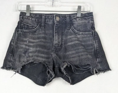 Arizona Hi Rise Womens Jeans Shorts Cutoff Size 0 Cotton Black - Image 1 of 4