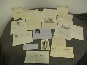 1800er HEIZUNG BELEUCHTUNG GAS/ÖL/KOHLE/ERDÖL RÜCKSTAND BRIEFE DOKUMENTE ANZEIGEN LOT-21) - Bild 1 von 12