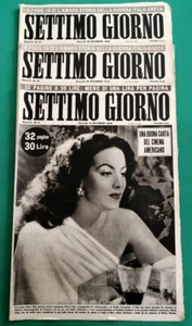 SETTIMO GIORNO - LOTTO DI N. 3 RIVISTE DICEMBRE 1949 - Foto 1 di 8