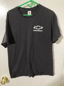 Chevrolet Logo Adult XL Black Hanes T-Shirt - Picture 1 of 4