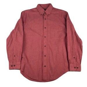 Croft & Barrow Button Down Shirt Men’s Small Red Long Sleeve 100% Cotton - Picture 1 of 8