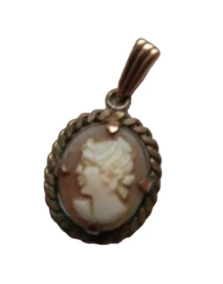 Antiker Walzgold Kamee Anhänger 19. Jh. um 1890 - Bild 1 von 3