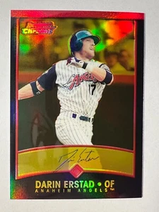 2001 Bowman Chrome Gold Refractors #10 Darin Erstad #'d 18/99 Angels - Picture 1 of 2