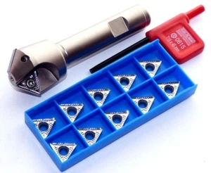 10x TCGT 16T304 -AL K10 + 45° Fasenfräser D14-35mm-Z2 für ALU - Bild 1 von 1
