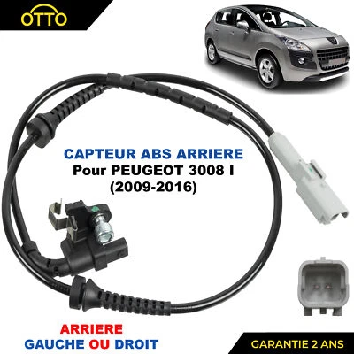 Capteur ABS Arriere Gauche ou Droit pour PEUGEOT 3008 1.6 2.0 HDI BlueHDI 1.2TCe - Bild 1 von 4