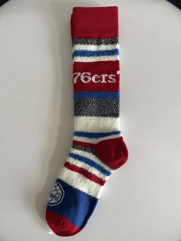 Philadelphia 76ers Adult Mountain Stripe Socks  - Large New Free Shipping Cover