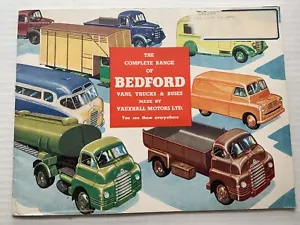 Vtg 1952 Bedford Van Truck Bus Catalog England Vauxhall Motors Color Specs - Picture 1 of 8