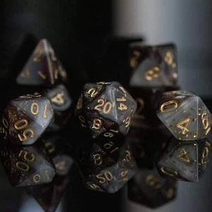 Moon Dust Acrylic Dice Set Brand New by Misty Mountain Gaming - Picture 1 of 3