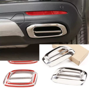 Exhaust Muffler Tail Pipe Cover For Benz GLC GLE GLS X253 W167 2020+Steel Chrome - Foto 1 di 11
