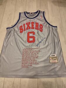 Philadelphia 76ers NBA Julius Erving signature jersey