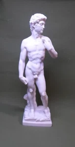 Vintage Michelangelo's DAVID STATUETTE Composition by A Santini Italy 11.5" Tall - Picture 1 of 9