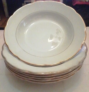 S. C. RICHARD MADE IN ITALY 6 Piatti Fondi BORDI FILO ORO VINTAGE - Foto 1 di 22