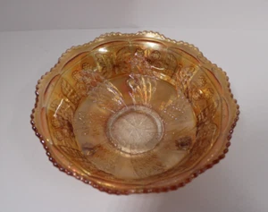 Fenton Fuß Beeren Schale FANTAIL SCHMETTERLING BEERE Ringelblume Karneval Glas Antik - Bild 1 von 13