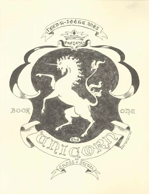 Vintage Unicorn in Cross Stitch Pattern Booklet 1981 Bender Burhart Pegasus Baby - Image 1 of 4