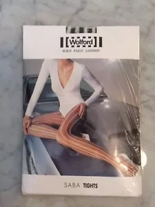 WOLFORD "SABA" TIGHTS IN CHOCO CHIPS/WHITE - SZ S - BRAND NEW SEALED PACKAGE !!! - Picture 1 of 2