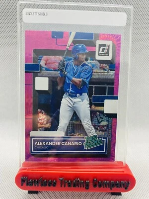 Alexander Canario 2022 Panini Donruss Pink Prizm Rated Prospect Chicago Cubs - Image 1 of 2