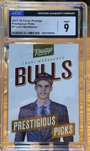 2017 Panini Prestige Prestigious Picks Lauri Markkanen CGC 9 - Picture 1 of 2