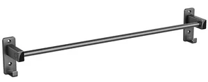 Towel Bar, ANVAVA 24 Inch Matte Black Towel Rack with Hooks, Rust Proof Wall Mou - Picture 1 of 7