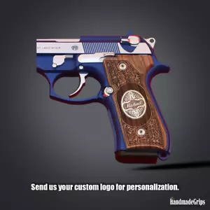Customizable Beretta 92FS, 92A1, 92G, 92D, 96, M9 Compatible KSD Walnut Grip - Picture 1 of 5