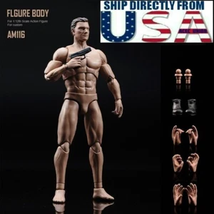 ANT AM116 Escala 1/12 Drawman 6" Musculoso Masculino Figura Modelo con Cabeza Esculpida EE. UU. - Imagen 1 de 15
