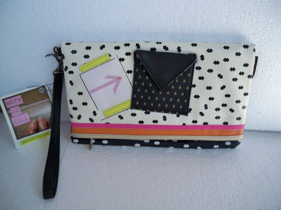 DISASTER DESIGN TASCHE LINE NOTE TO SELF CLUTCH BAG - Bild 1 von 4