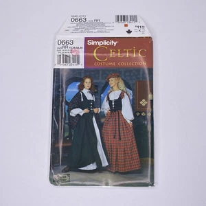 Simplicity #0663 #8855 Costume Celtic Scottish Festival Pattern Uncut 14-20 - Picture 1 of 4