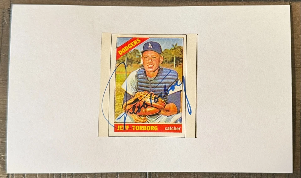JEFF TORBORG SIGNED 3X5 INDEX CARD MLB AUTO LOS ANGELES DODGERS AUTOGRAPH D 2025 - Image 1 of 1
