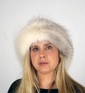 Neu Marmor Fuchspelz Stirnband Efurs4less - Bild 1 von 4