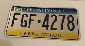 Pennsylvania Authentic License Plate WWW.STATE.PA.US PLATE # FGF-4278 - Bild 1 von 2